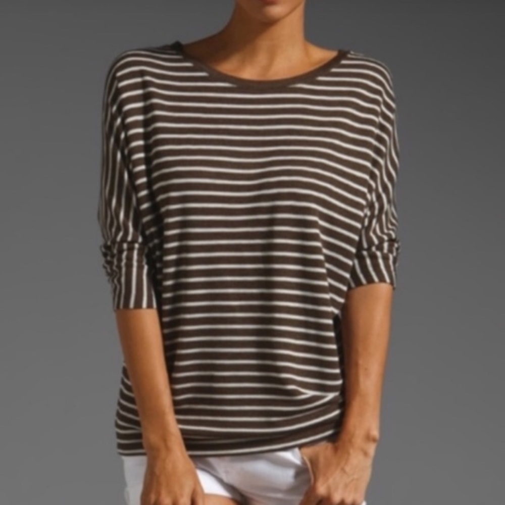 Vince // Striped Dolman Sleeve Top